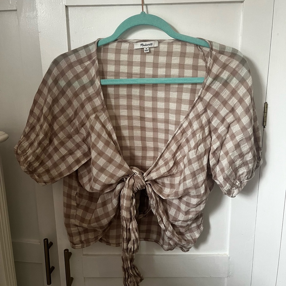 Madewell Checkered Blouse